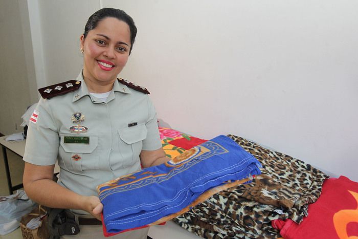 Polícia Militar realiza Campanha do Agasalho.Fotos: Mateus Pereira/GOVBA