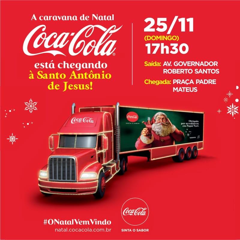 É hoje: Caravana de Natal da Coca-Cola estará em SAJ neste domingo (25) -  Blog do Valente