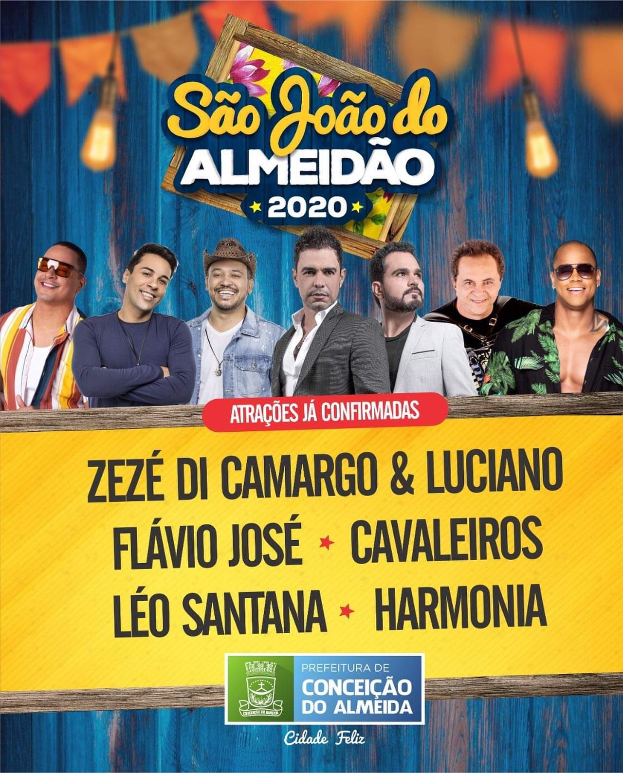 Saiu na frente! Prefeitura de Conceição do Almeida divulga cinco atrações do São João 2020