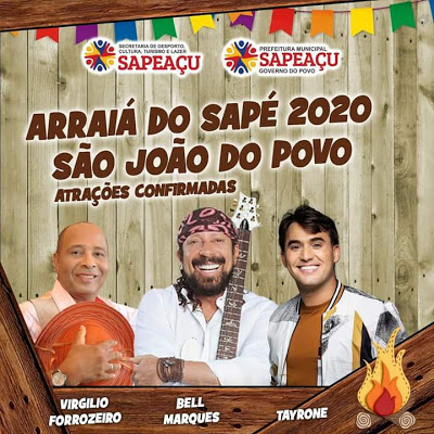 São João: Prefeitura de Sapeaçu divulga as primeiras atrações do Arraiá do Sapé 2020