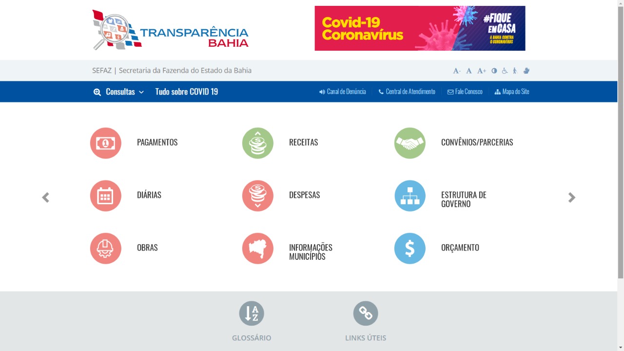 Novo portal do Governo do Estado amplia transparência durante pandemia