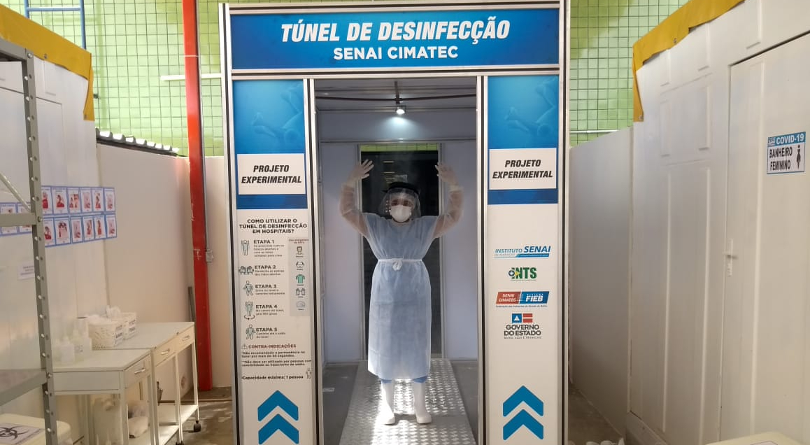 Túneis de desinfecção do Senai Cimatec são implantados em hospitais de Barreiras e Camacã