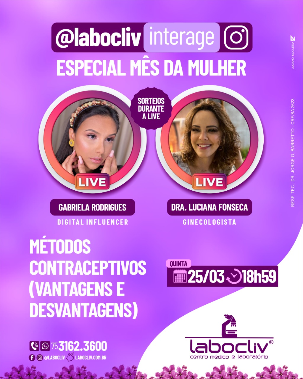 Participe do bate-papo no 'Labocliv Interage' com a participação da ginecologista Luciana Fonseca