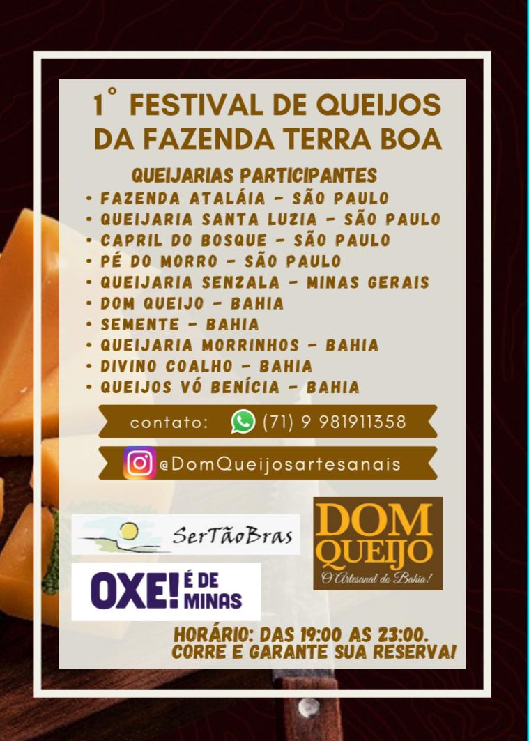 É hoje! Dom Macedo sedia 1º Festival de Queijos da Fazenda Terra Boa