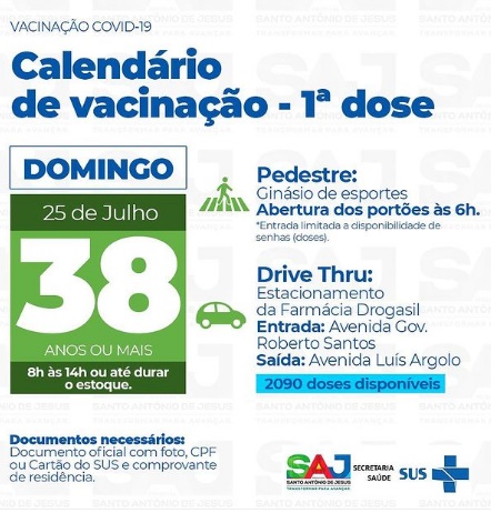 SAJ terá dois pontos de vacinação contra Covid-19