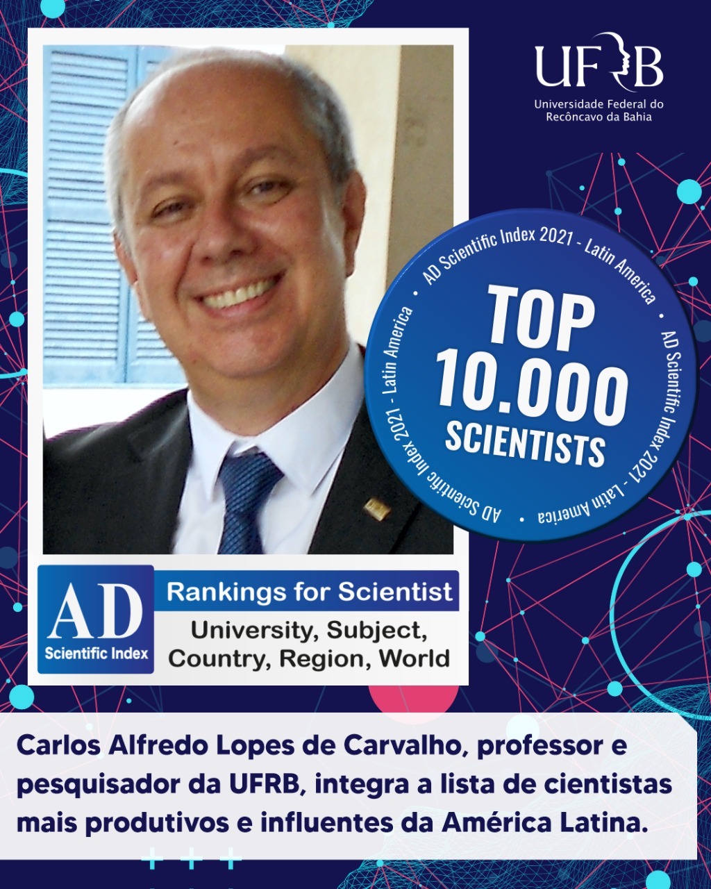 Pesquisador da UFRB está entre os melhores cientistas da América Latina