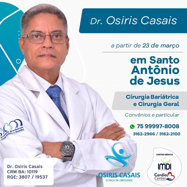 Cirurgião Geral, Dr. Osiris Casais tira dúvidas sobre obesidade e cirurgia bariátrica; veja vídeo com entrevista completa