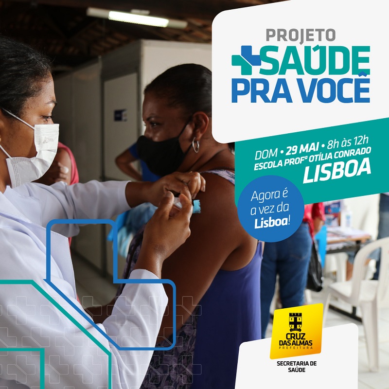 Cruz das Almas: Projeto +Saúde Pra Você oferece atendimento médico gratuito na Lisboa no próximo domingo (29)