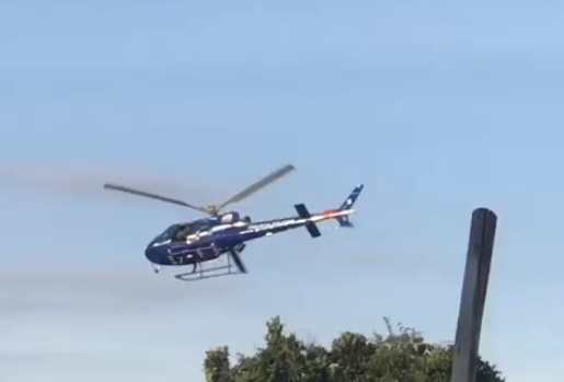 Helicóptero da Graer sobrevoando SAJ faz parte de mais uma fase da Operação SAJ Forte do 14º BPM e 4ª COORPIN