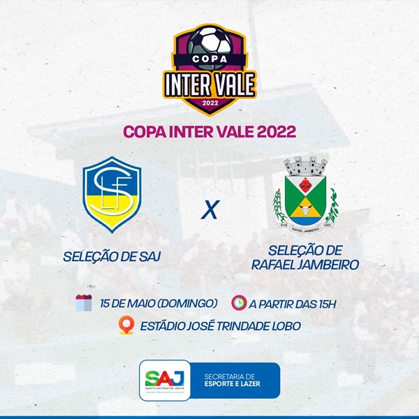 Seleção de SAJ enfrenta equipe de Rafael Jambeiro neste domingo pela Copa Intervale