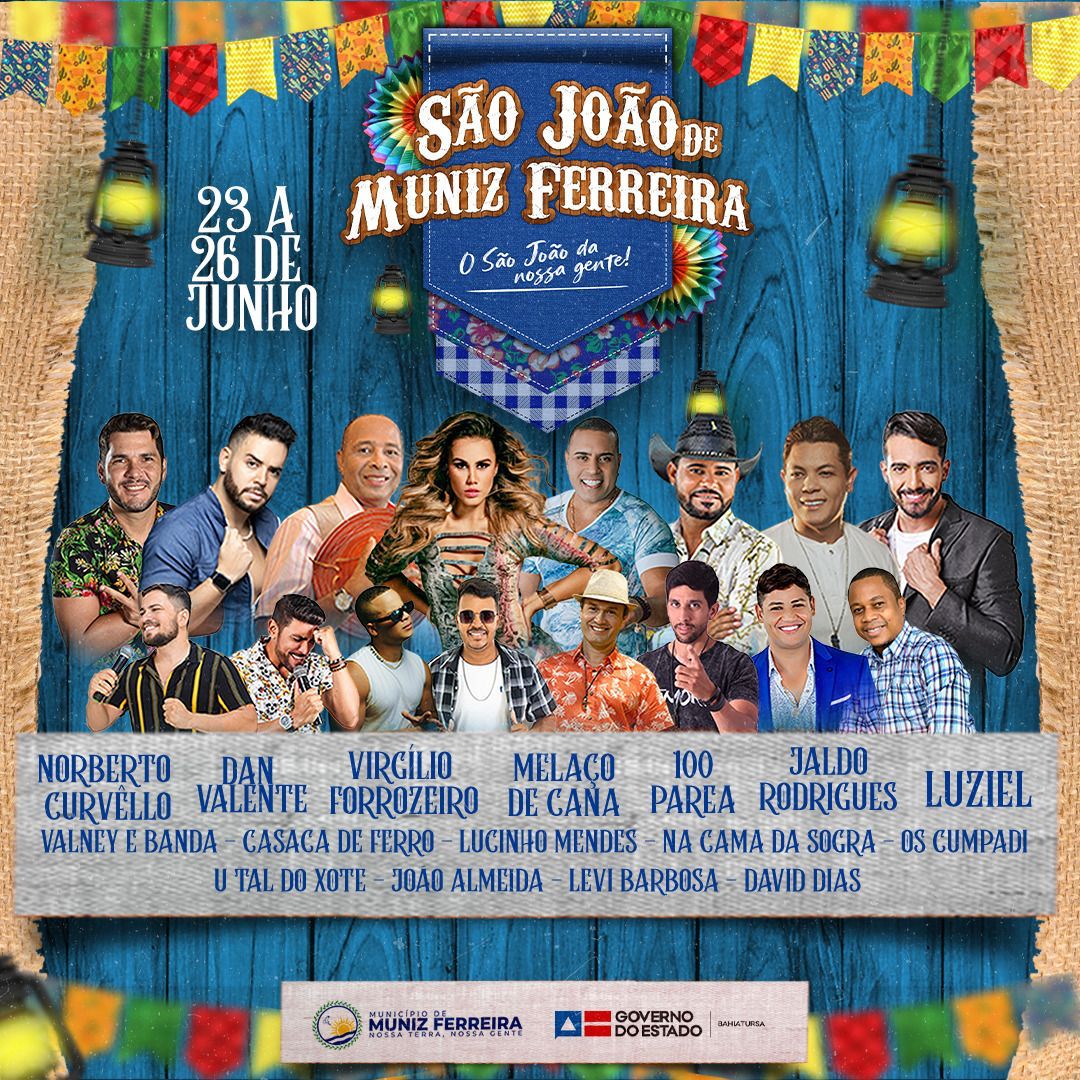 Confira as atrações do São João de Muniz Ferreira