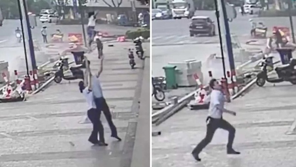 criança cai do 6º andar e é salva por homem que passava na rua