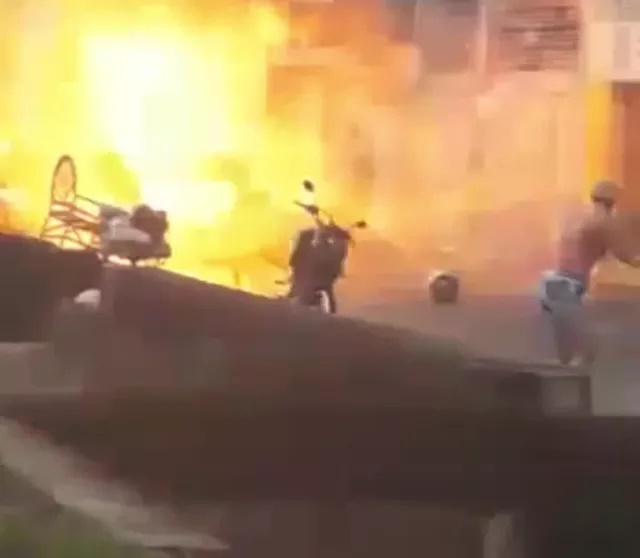A explosão que aconteceu no domingo (24), deixou quatro pessoas feridas, de acordo com o SAMU