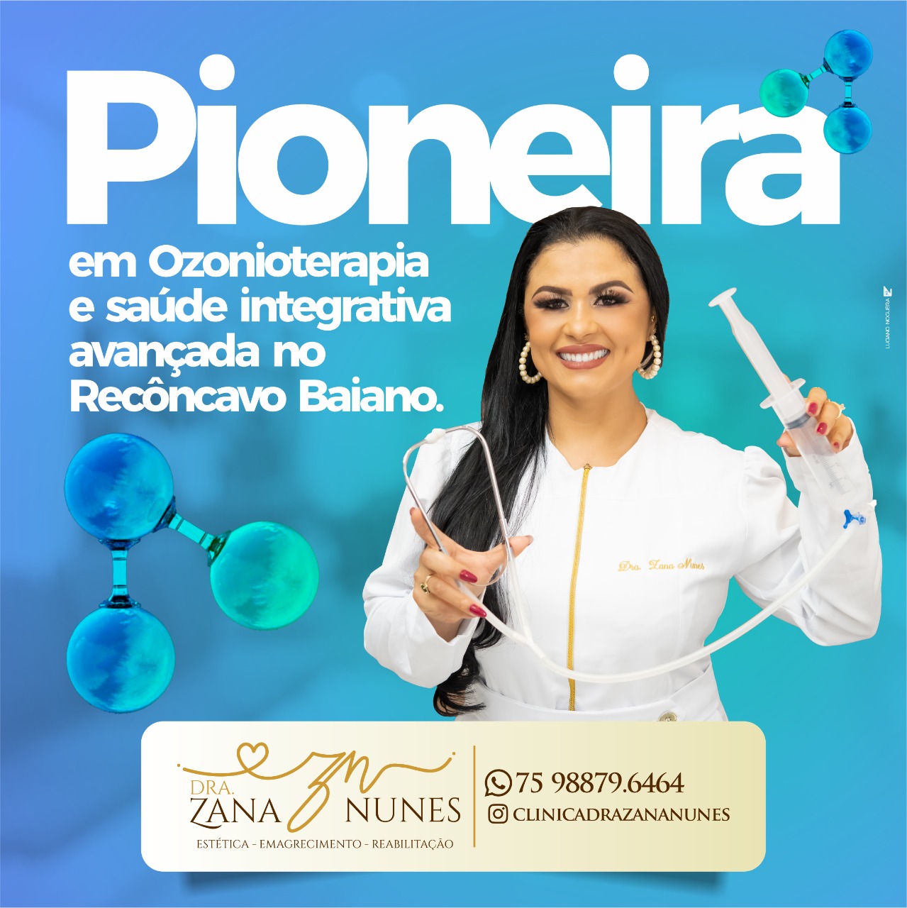 Pioneira em ozonioterapia, a Drª Zana Nunes atua com saúde integrativa avançada no Recôncavo Baiano