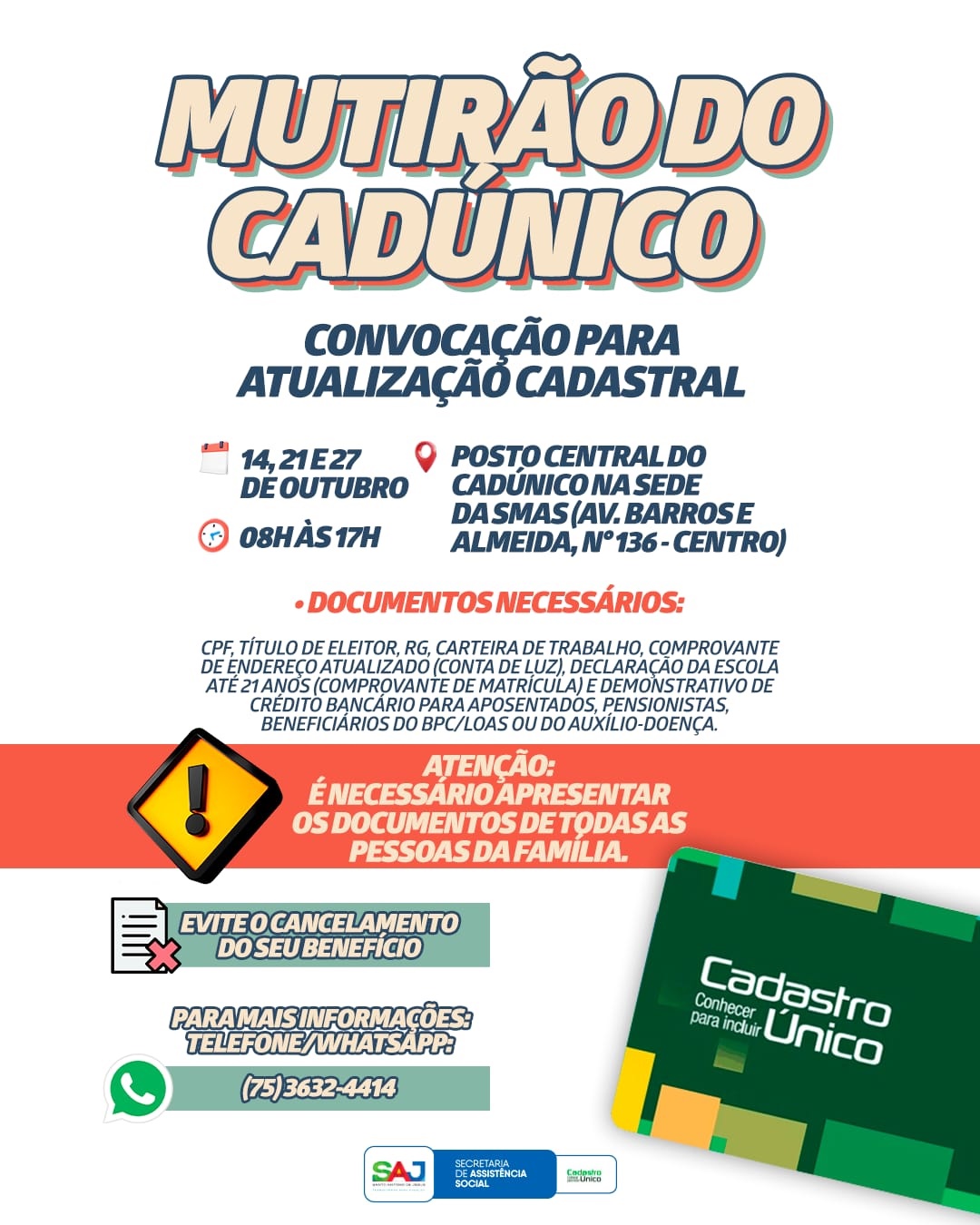 mutirão do cadunico