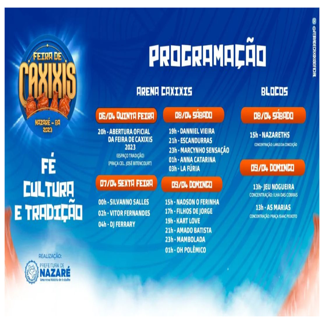 Oh Polêmico, Vitor Fernandes, DJ Ferrari e muito mais agitam a Feira dos Caxixis de 06 a 09 de abril; confira a programação