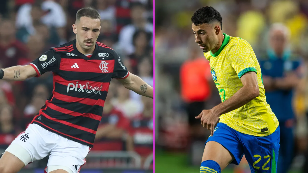 Léo Ortiz (esq.) e Martinelli foram chamados após lesões de jogadores do Real Madrid (Fotos: Getty Images)