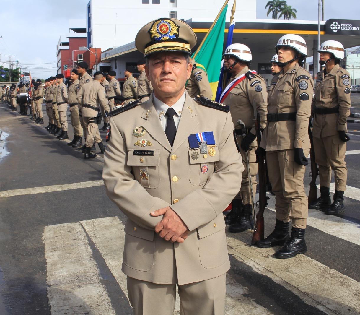 comandante do 14º BPM, tenente-coronel Hamilton Júnior