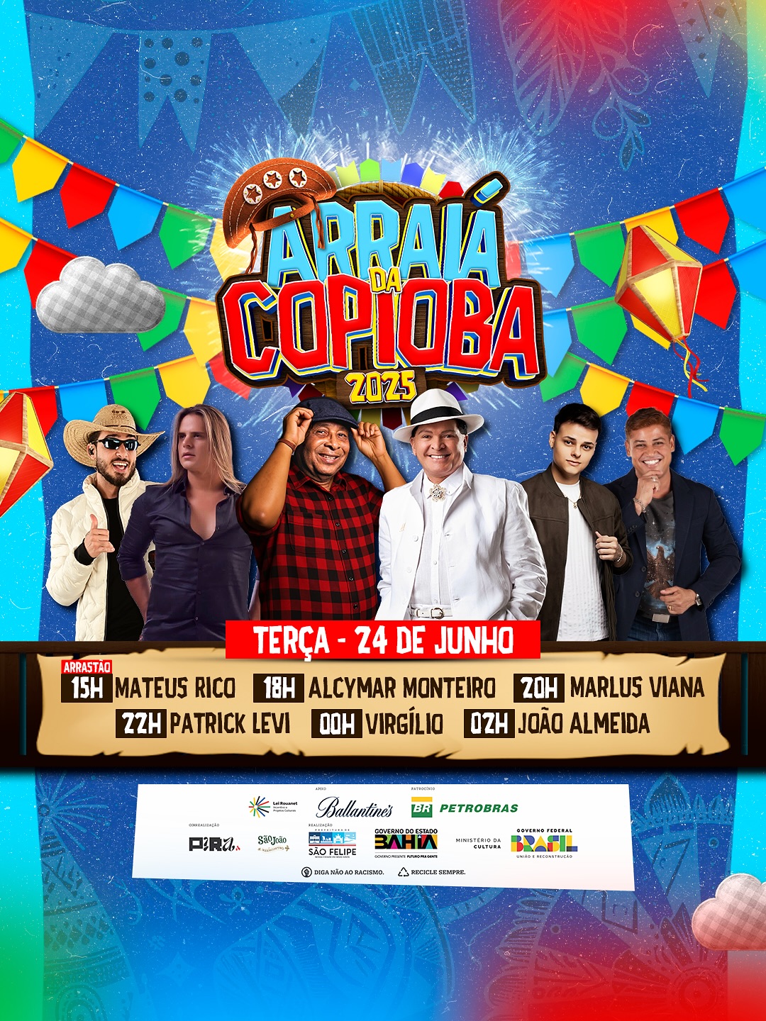 🔥 A programação completa do Arraiá da Copioba chegou! 🔥Venha viver essa festa que é a alma do São João! 🌟✨Muito forró, shows especiais, comidas típicas e a melhor animação pra você, sua (3)