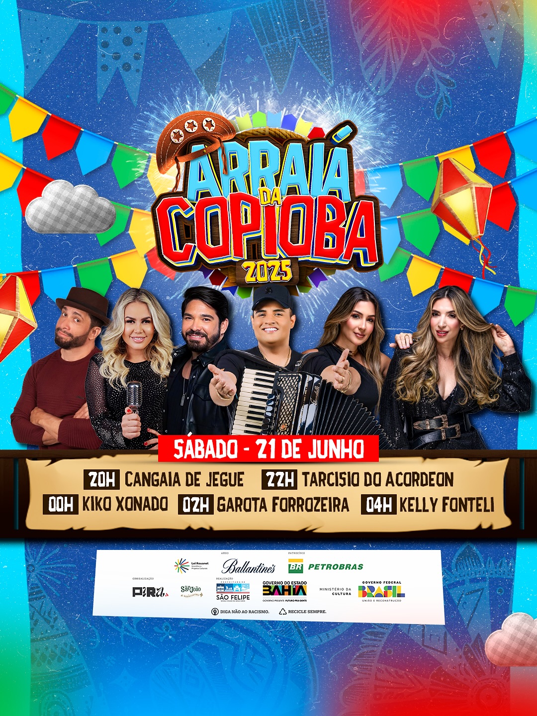 🔥 A programação completa do Arraiá da Copioba chegou! 🔥Venha viver essa festa que é a alma do São João! 🌟✨Muito forró, shows especiais, comidas típicas e a melhor animação pra você, sua famí