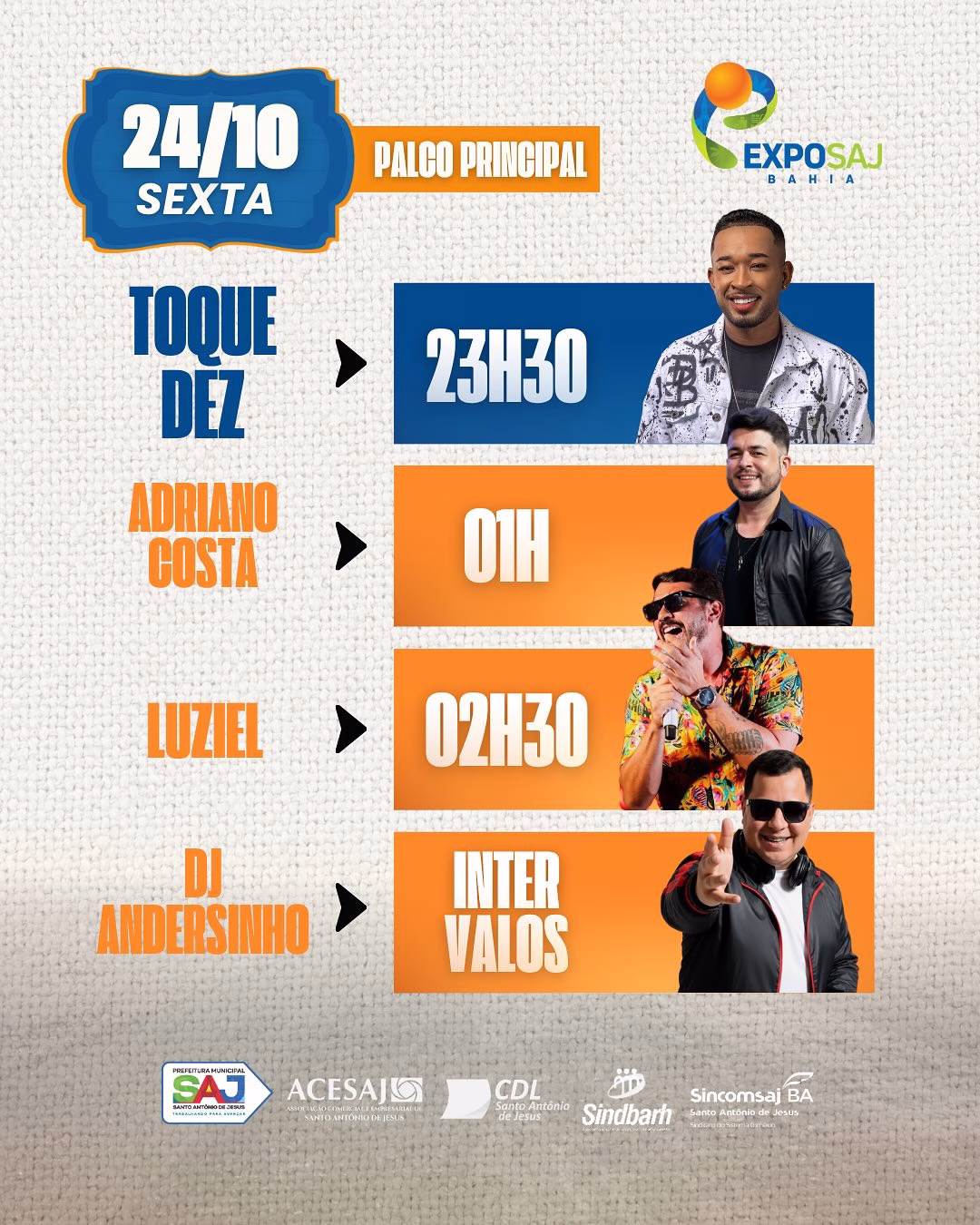 Está chegando a ExpoSAJ Bahia, e com ela uma programação musical imperdível! 🫶🏽✨Estão preparad (1)