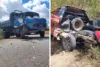 Acidente entre picape e caçamba deixa feridos na BA-110 entre Castro Alves e Santa Teresinha