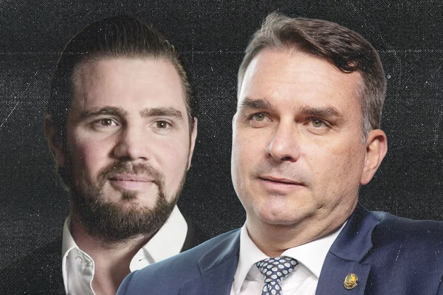 Daniel Vorcaro e Flávio Bolsonaro