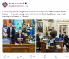 “Foi muito bom ter Flávio Bolsonaro no Salão Oval da Casa Branca”, diz Trump após encontro nos EUA